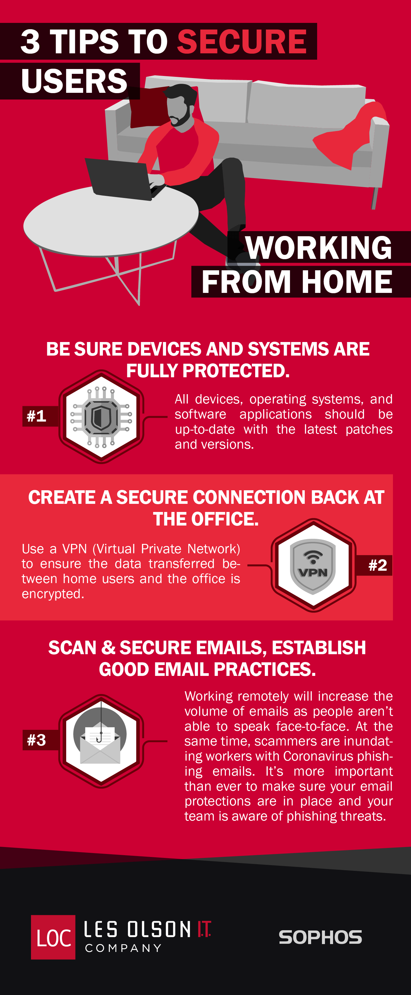 3 Tips to Secure Users Working from Home Infographic